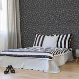 White and Charcoal Triangles Basic Peel and Stick Removable Wallpaper 4100