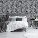 Black and White Textured Basic Peel and Stick Removable Wallpaper 6147