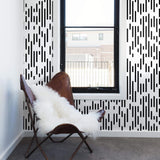 Black Deco Basic Peel and Stick Removable Wallpaper 2699