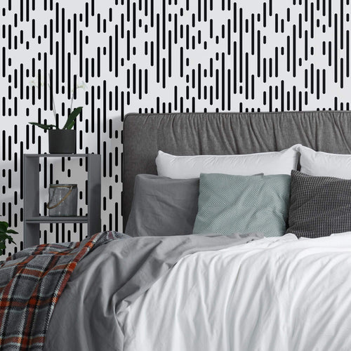 Black Deco Basic Peel and Stick Removable Wallpaper 2699