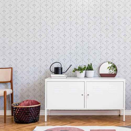 Beige Flowers Peel and Stick Removable Wallpaper 2954