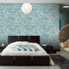 Blue Textured Basic Peel and Stick Removable Wallpaper 5559