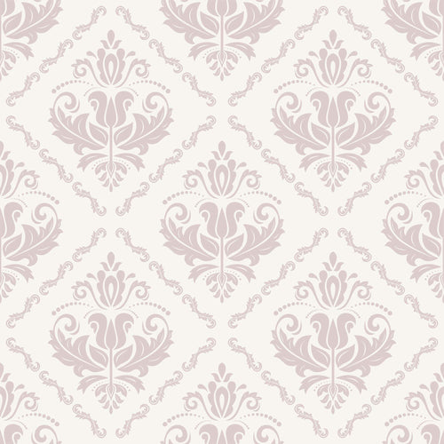 Creamy Beige Damask Basic Peel and Stick Removable Wallpaper 2413