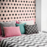 Beige Geometric Teens Peel and Stick Removable Wallpaper 6369