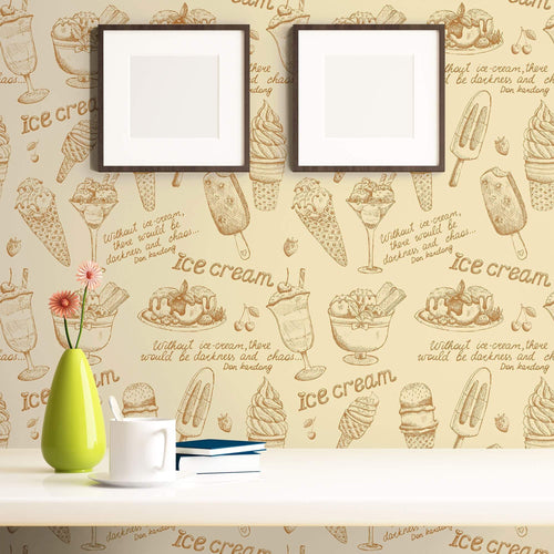 Brown Food Themed Peel and Stick Removable Wallpaper 1299