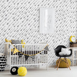 Black and White Arrows Baby Peel and Stick Removable Wallpaper 6268