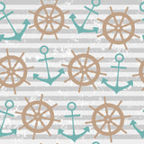 Beige and Grey Striped Nautical Peel and Stick Removable Wallpaper 9627