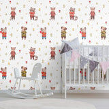 Green and Red Animals Children Peel and Stick Removable Wallpaper 0340