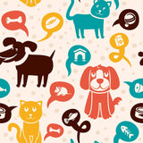 Orange and Brown Animals Children Peel and Stick Removable Wallpaper 4028