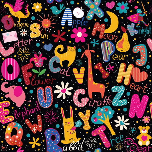 Neon Fantasy Children Peel and Stick Removable Wallpaper 1627