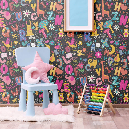 Neon Fantasy Children Peel and Stick Removable Wallpaper 1627