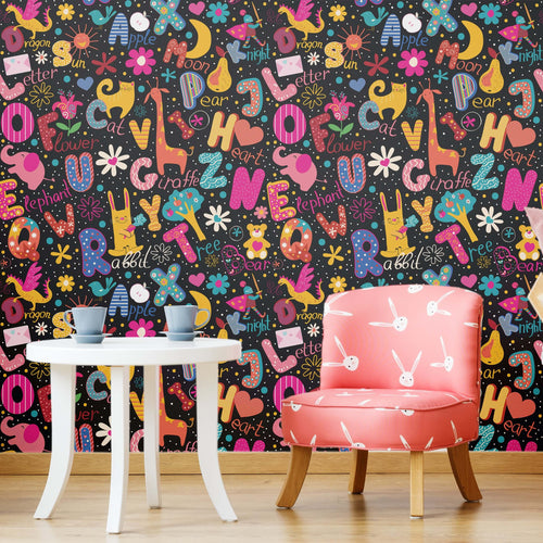 Neon Fantasy Children Peel and Stick Removable Wallpaper 1627