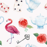 White Vintage Children Peel and Stick Removable Wallpaper 0482