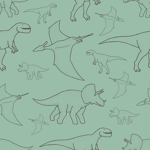 Green Animals Children Peel and Stick Removable Wallpaper 9336