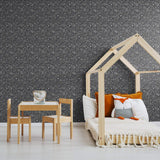 Gray Space Children Peel and Stick Removable Wallpaper 8684
