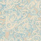 Beige and Blue Fish Nautical Peel and Stick Removable Wallpaper 9569