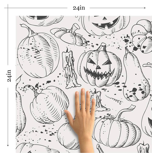 Black Motif Themed Peel and Stick Removable Wallpaper 3100