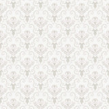 Beige and Taupe Damask Basic Peel and Stick Removable Wallpaper 0731