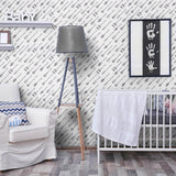 Black and White Arrows Baby Peel and Stick Removable Wallpaper 6268