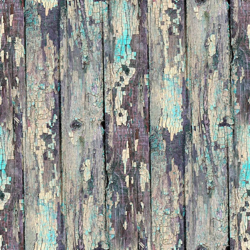 Aqua and Purple Rustic Wood Texture Peel and Stick Removable Wallpaper 3883