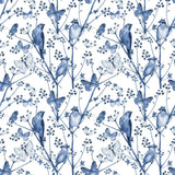 Blue Birds Peel and Stick Removable Wallpaper 5094