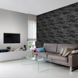 Black Wood Texture Peel and Stick Removable Wallpaper 8479