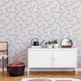 Black and White Leaves Peel and Stick Removable Wallpaper 8478