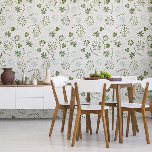 Green Botanical Floral Peel and Stick Removable Wallpaper 4920
