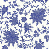 Blue Flowers Peel and Stick Removable Wallpaper 8546