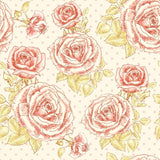 Red and Pink Textured Floral Peel and Stick Removable Wallpaper 2867