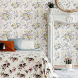 Yellow Botanical Peel and Stick Removable Wallpaper 4320