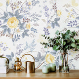Yellow Botanical Peel and Stick Removable Wallpaper 4320