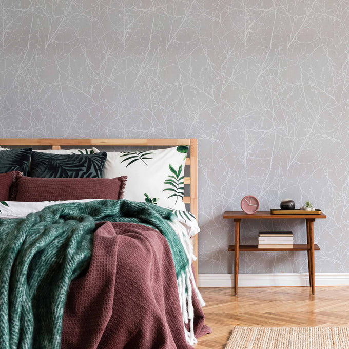 Grey Branches Peel and Stick Removable Wallpaper 1069