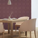 Brown Textured Geometric Peel and Stick Removable Wallpaper 2045