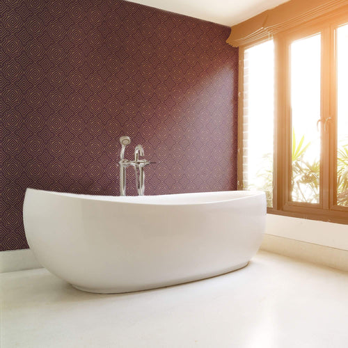 Brown Textured Geometric Peel and Stick Removable Wallpaper 2045