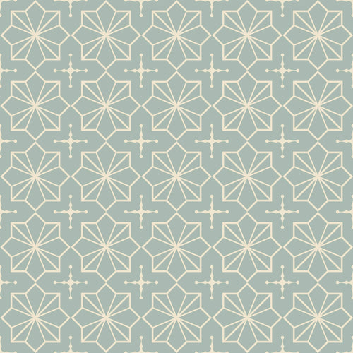 Green and Beige Pattern Geometric Peel and Stick Removable Wallpaper 0948