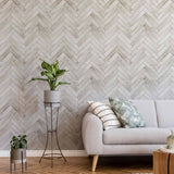 Grey Wood Peel and Stick Removable Wallpaper 4872