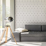 White Triangles Geometric Peel and Stick Removable Wallpaper 1684