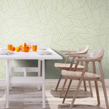 Green and Tan Pattern Geometric Peel and Stick Removable Wallpaper 8423