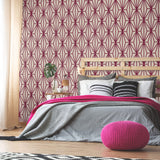 Violet and Beige Diamond Geometric Peel and Stick Removable Wallpaper 185a