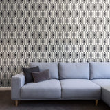 Black and White Motif Geometric Peel and Stick Removable Wallpaper 185b