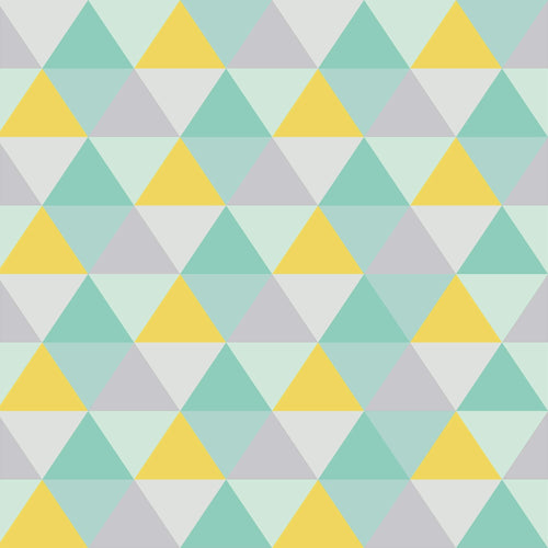 Green Triangles Geometric Peel and Stick Removable Wallpaper 9734