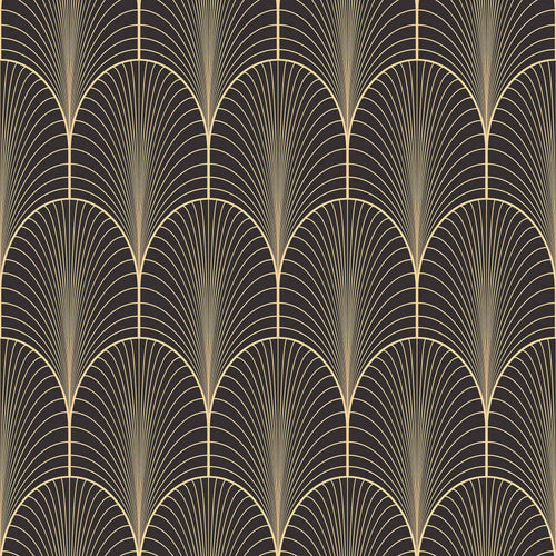 Black Arch Peel and Stick Removable Wallpaper 9934