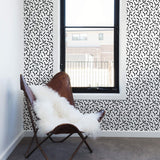 Black and White Textured Geometric Peel and Stick Removable Wallpaper 6890