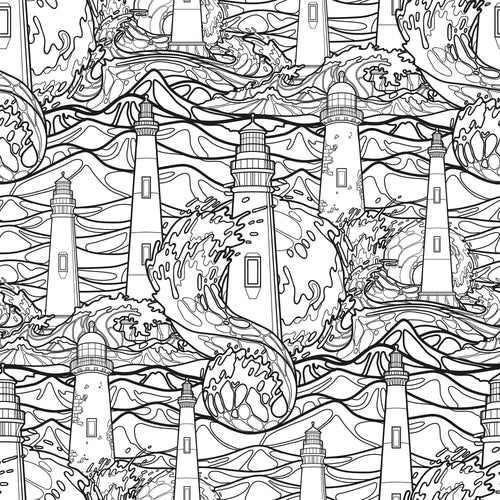 Black and White Nautical Peel and Stick Removable Wallpaper 1676