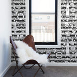 White Striped Nautical Peel and Stick Removable Wallpaper 2936