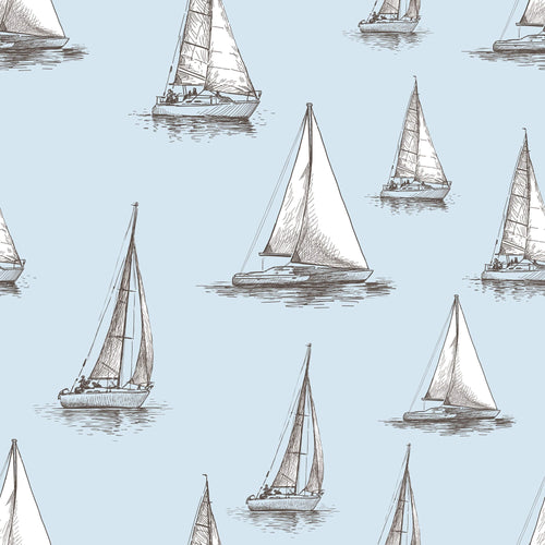 White and Grey Nautical Peel and Stick Removable Wallpaper 8242