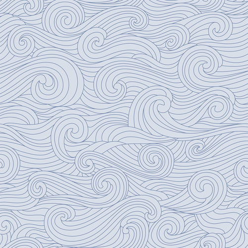 Blue Illustration Nautical Peel and Stick Removable Wallpaper 7928