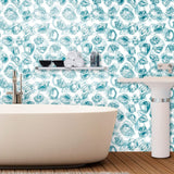 White Illustration Nautical Peel and Stick Removable Wallpaper 6522