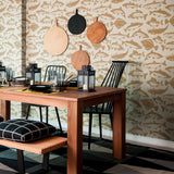 Brown and Beige Fish Nautical Peel and Stick Removable Wallpaper 3220